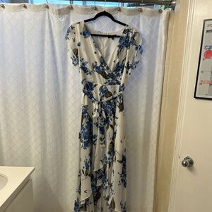 Lulus floral print high-low dress